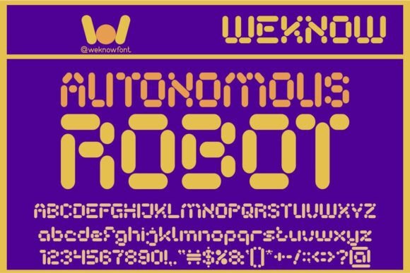 Autonomous Robot: A Retro-Futuristic Display Font for Creatives