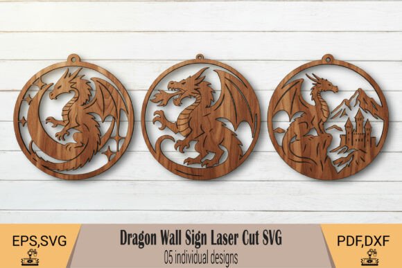 Dragon Wall Sign Laser Cut SVG: Unleash Dynamic Energy into Your Décor