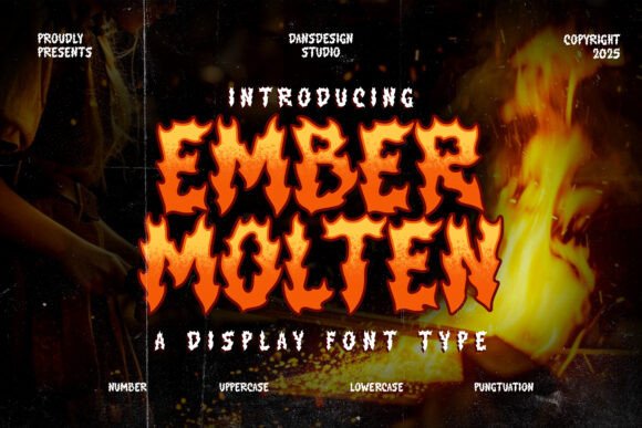 Ember Molten: A Fiery Display Font for Bold Designs