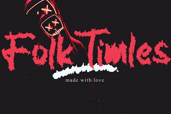 Folk Timles: The Display Horror Font That Turns Typography into Visual Chaos