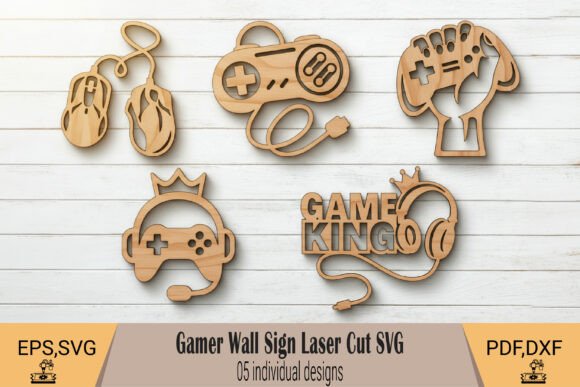 Gamer Wall Sign Laser Cut SVG: Elevate Your Gaming Space with Precision Design
