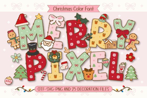 Merry Pixel: Festive Design Font
