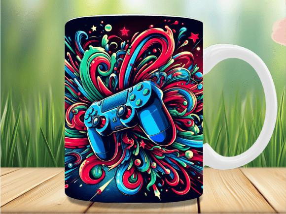 Modern Artistic Gaming Controller Mug: A Creative Twist on Coffee Time