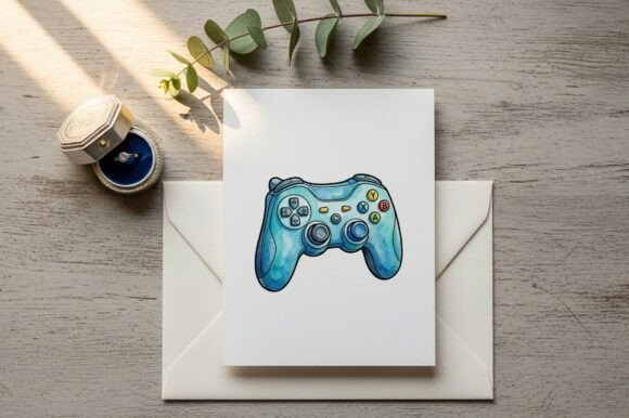 Modern Teal Gaming Controller Isolated: A Versatile Design for Esports and Entertainment