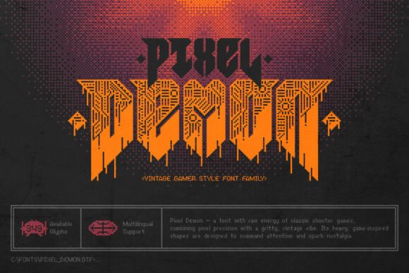 Pixel Demon: A Bold Typeface for Retro and Modern Design