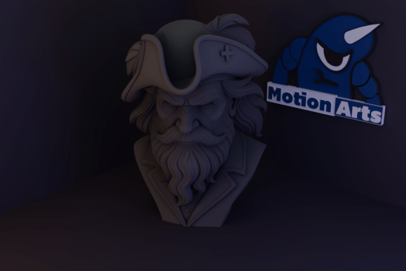 Realistic Pirate Bust – A 3D Model for Adventure and Creativity