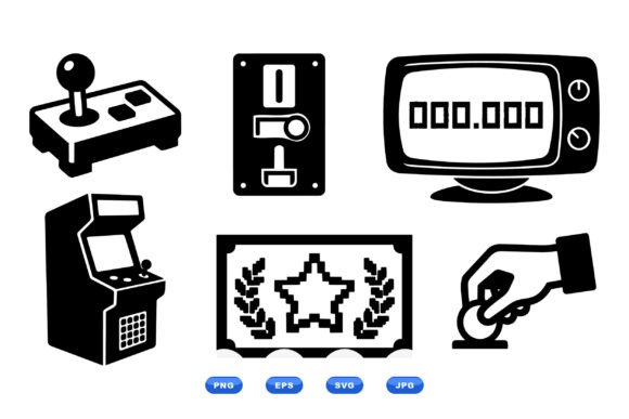 Retro Arcade Gaming Icons