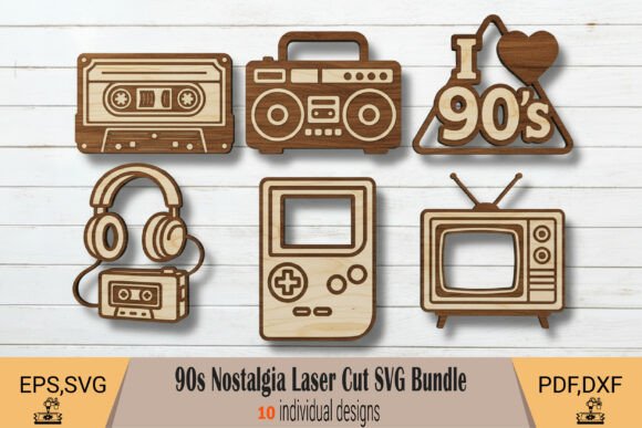 Reviving the 90s: A Creative Revolution with 90s Nostalgia Wall-Art Laser Cut SVG
