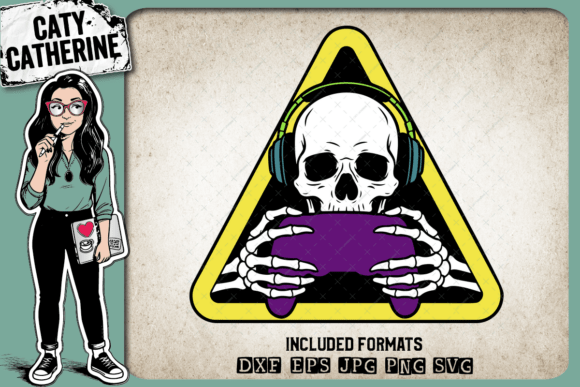 Skeleton Gamer Gaming Triangle – SVG: A Creative Powerhouse for Digital Designers