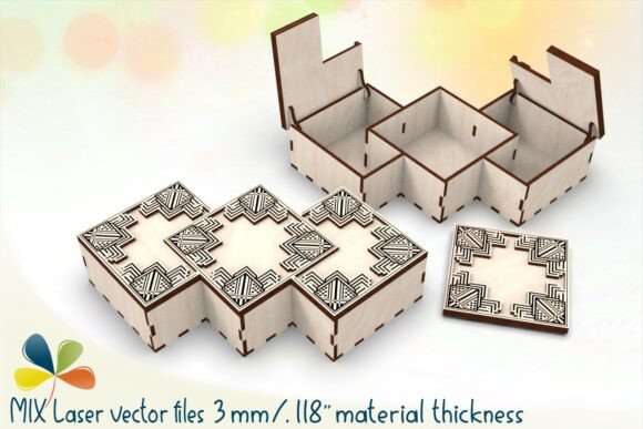 Triple Laser-Cut Storage Box 3mm