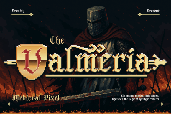 Valmeria: Blackletter Meets Pixel Art Typeface